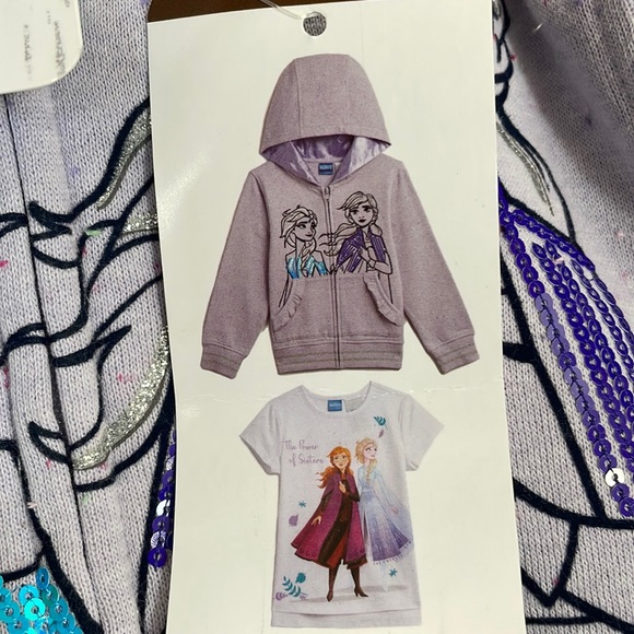 2 piece Disney Frozen II hoodie & shirt set